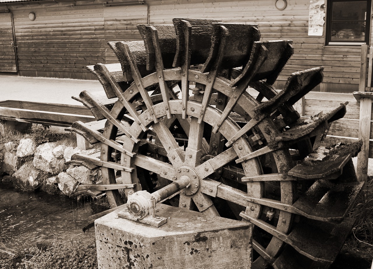 Rueda de molino para producir energía